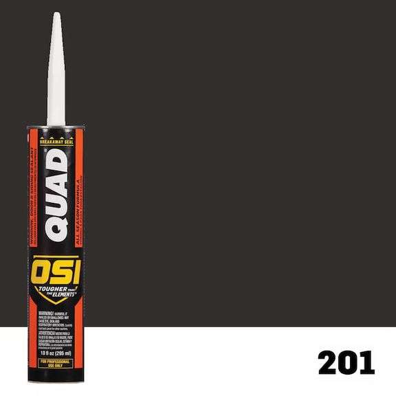 3 Tubes OSI Quad 10-oz Window and Door Bronze 201 Paintable Solvent Caulk