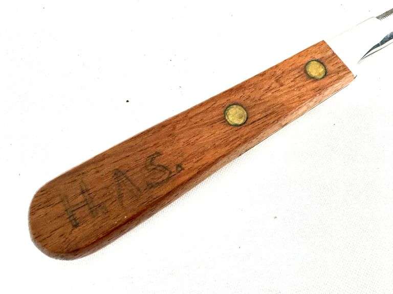 Vintage  Robinson Knife Co. Fillet Knife with Sheath, 4-1/2" Scaler Blade