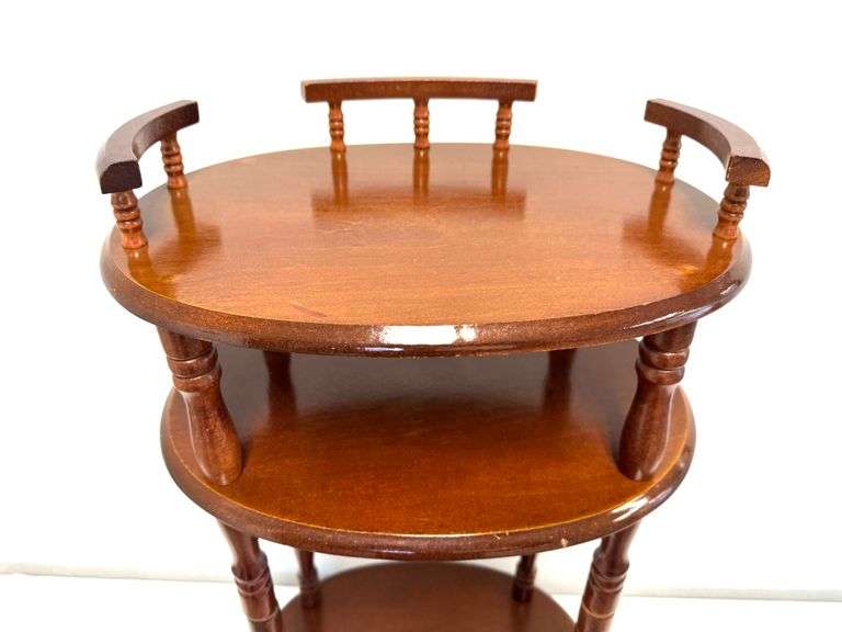 Solid Wood 3 Tier Accent / Side Table