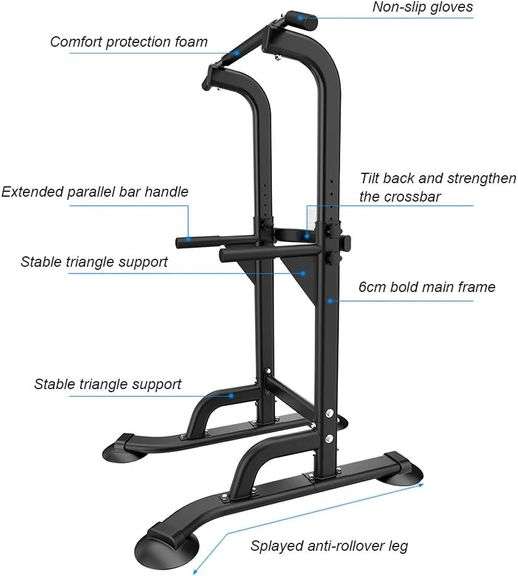 SogesPower - Power Tower Dip Station Pull Up Bar for Home Gym - NEW!