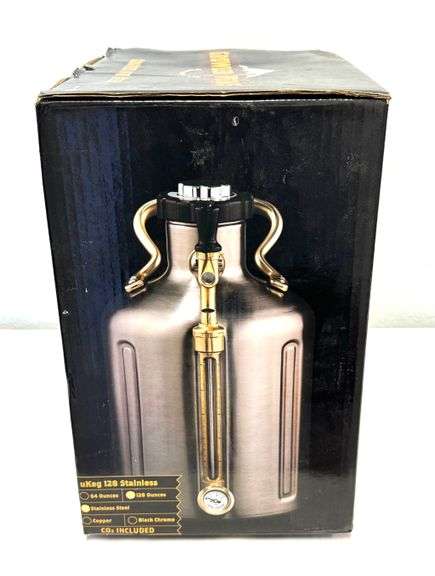 Growler Werks, UKEG Pressurized Growler, 128 oz Stainless, $195 Retail