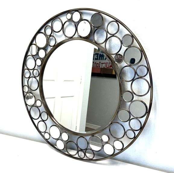 30" Round Designer Mirror ( Metal & Mirror)