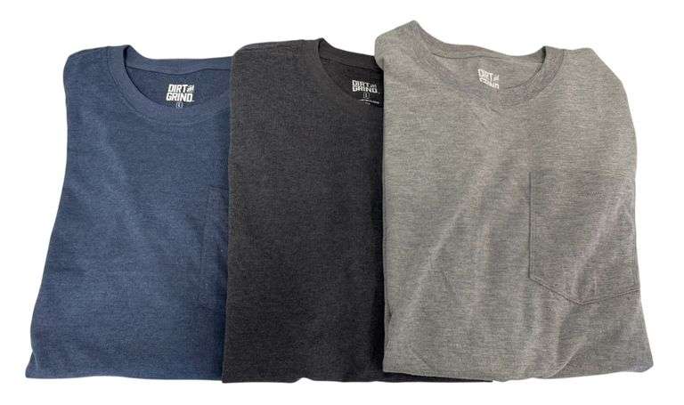 Lot of 3 - NEW Dirt & Grind Mens T-Shirts (Large)
