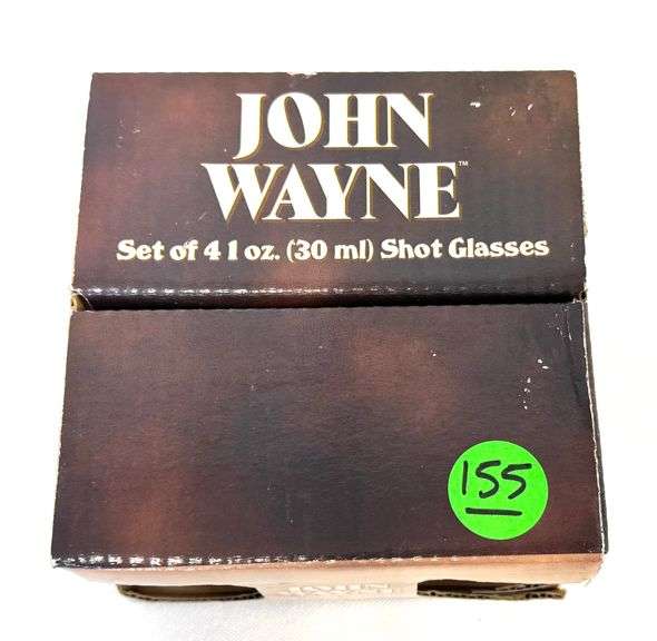 John Wayne Set of Four Shot Glasses with Original Box