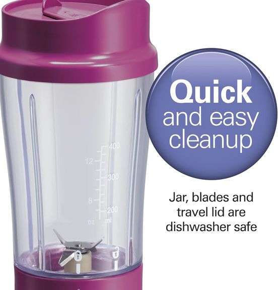 Hamilton Beach Portable Blender with 14 oz Travel Cup, New