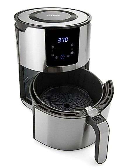 SHAQ 6 qt 1700W Stainless Steel Digital Air Fryer w/ Grill Plate - NEW!