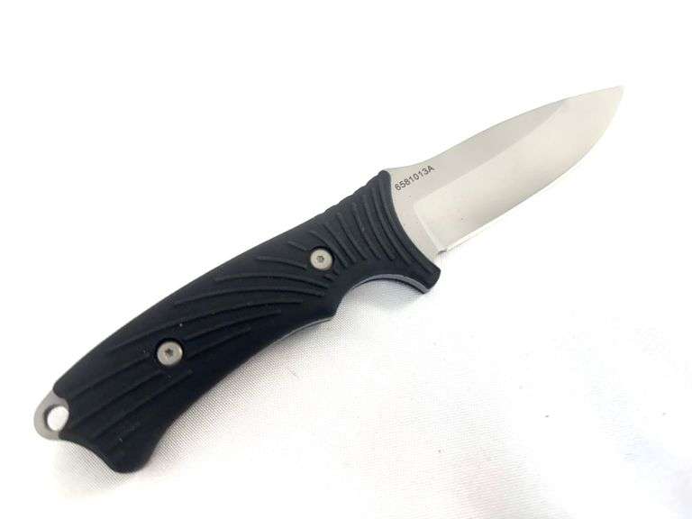 Gerber Big Rock Camp Knife Fixed 4.5" Bead Blast Plain Blade, GFN Handles, with Sheath - 22-01589