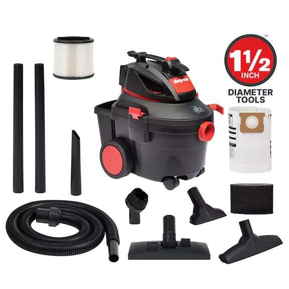 Shop-Vac 4-Gallon 5.5-HP Corded Wet/Dry Shop Vacuum with Accessories Included