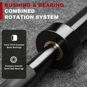 LIONSCOOL Premium 4.9ft Barbell for Strength Training and Olympic Weightlifting
