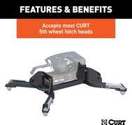 CURT 16021 Replacement Ram 2500, 3500 Puck System 5th Wheel Legs, 25,000 lbs, Hitch Head Required (N