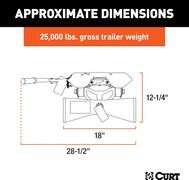 CURT 16580 A25 5th Wheel Hitch Head Only, Legs or Roller Required, 25,000 lbs - NEW!