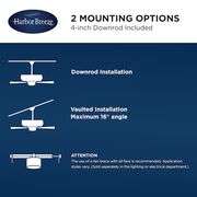 Harbor Breeze Camden 52-in Matte Black with Mocha/Cocoa Blades Indoor Ceiling Fan with Light and Rem