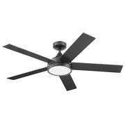 Harbor Breeze Camden 52-in Matte Black with Mocha/Cocoa Blades Indoor Ceiling Fan with Light and Rem