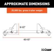 CURT 16021 Replacement Ram 2500, 3500 Puck System 5th Wheel Legs, 25,000 lbs, Hitch Head Required (N