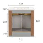 Style Selections Potter 30-in Gray Single Sink Bathroom Vanity with White Cultured Marble Top - NEW!