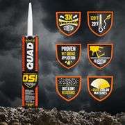 3 Tubes OSI Quad 10-oz Window and Door Bronze 201 Paintable Solvent Caulk