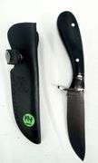 Elk Ridge Hunting Knife - Black Pakkwood Handle With Leather Case