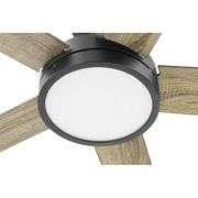 Harbor Breeze Camden 52-in Matte Black with Mocha/Cocoa Blades Indoor Ceiling Fan with Light and Rem