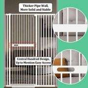 WAOWAO 61.02" Extra Tall Cat Pet Gate 30.11-33.07" Wide Pressure Mounted Walk Through Swing Auto Clo