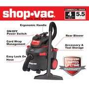 Shop-Vac 4-Gallon 5.5-HP Corded Wet/Dry Shop Vacuum with Accessories Included