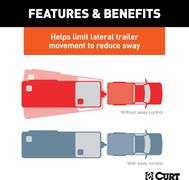 CURT 17500 TruTrack Weight Distribution Hitch with Sway Control, Up to 10K, 2-In Shank, 2-5/16-Inch 