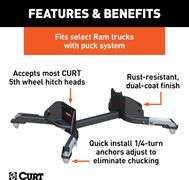 CURT 16021 Replacement Ram 2500, 3500 Puck System 5th Wheel Legs, 25,000 lbs, Hitch Head Required (N