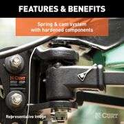 CURT 17500 TruTrack Weight Distribution Hitch with Sway Control, Up to 10K, 2-In Shank, 2-5/16-Inch 