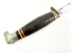 Vintage Kabar 1224 Trout Knife with Leather Handle