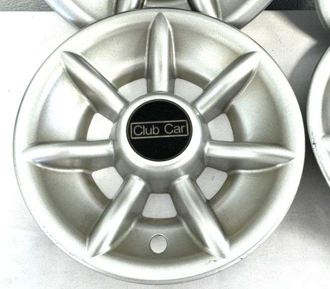 Club Car Golf Cart Wheel Hubcap Replacements - Set of 4