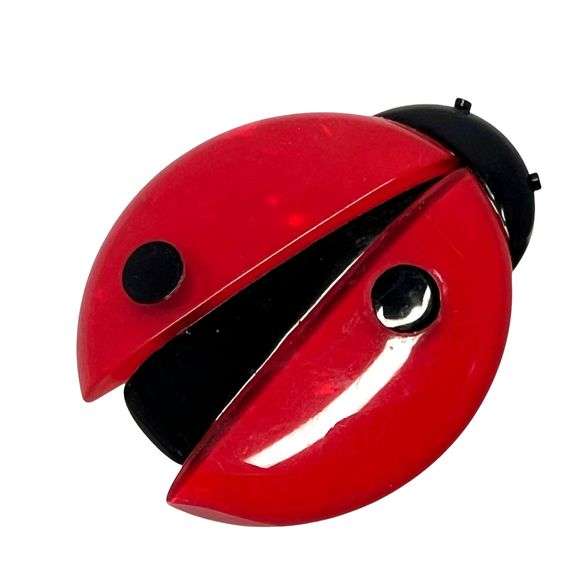 Lady Bug Brooch by Lea Stein