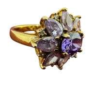 Marked Sterling Silver Cluster Ring [6.36g]