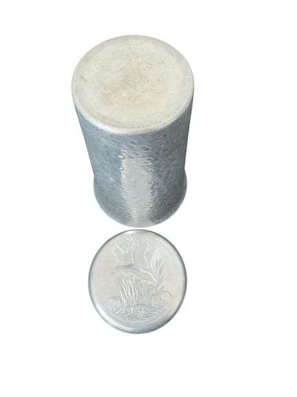Mid-Century Gailstyn Style Hammered Aluminum Tumblers