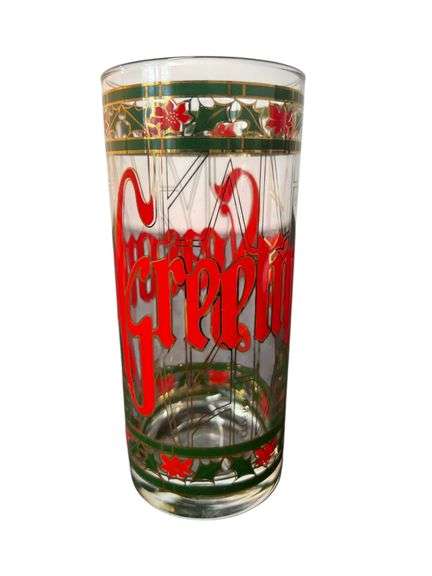 Vintage Culver Scribble Wreath Tumblers