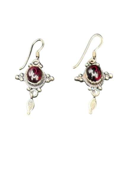 Marked Sterling Silver Necklace and Earring Set [15.85g]