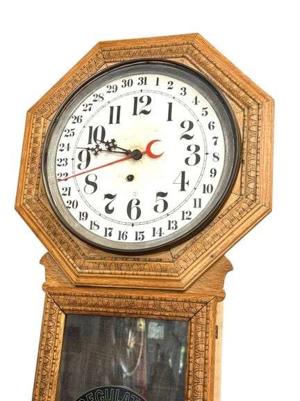 Antique Ingraham or New Haven Regulator Clock - Working!