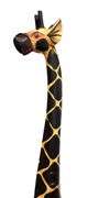 Tall 59" Carved Wood Giraffe Sculpture